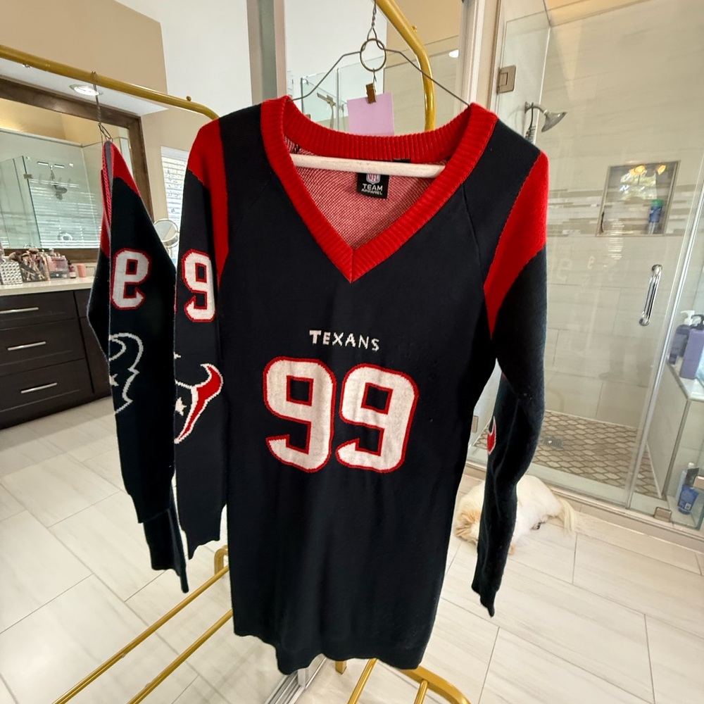 Houston Texans Black and Red Sweater Dress (A304)